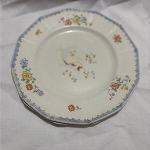 Vintage Floral Patterned Ceramic Dinner Plates- set of 2